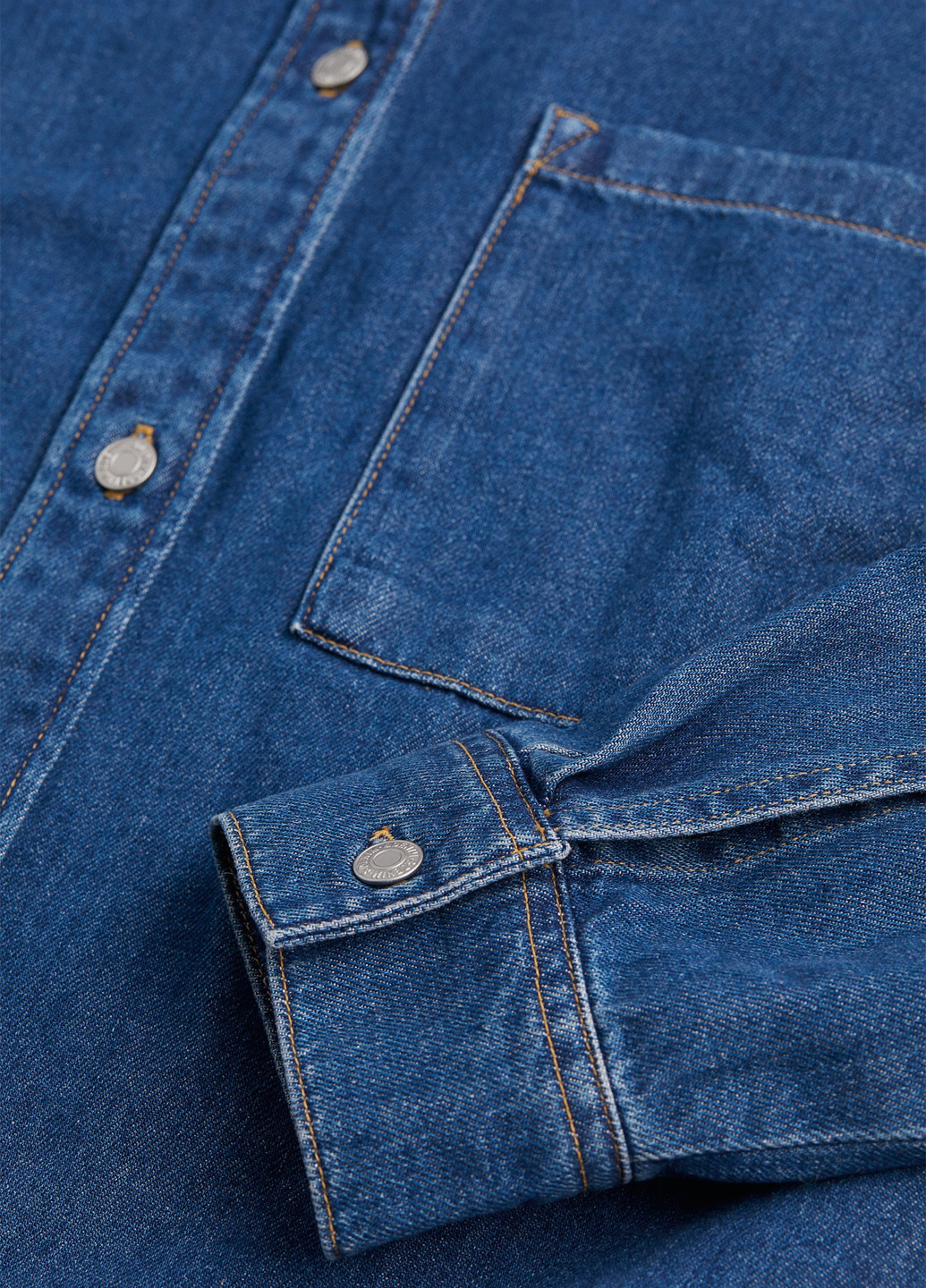 Синя джинсова сукня сукня-сорочка H&M однотонна