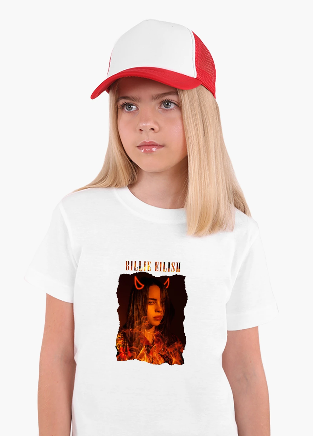 Біла демісезонна футболка дитяча билли айлиш (billie eilish) білий (9224-1602) 164 см MobiPrint