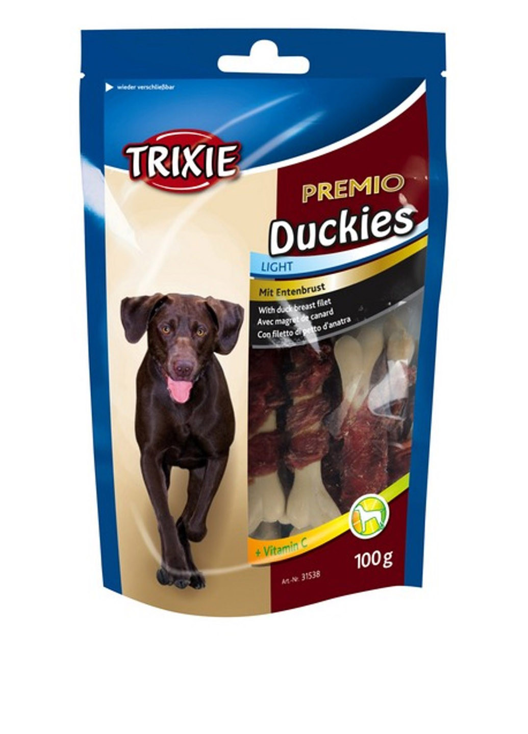 Ласощі для собак "PREMIO Duckies" качка, 100 г Trixie (19207219)
