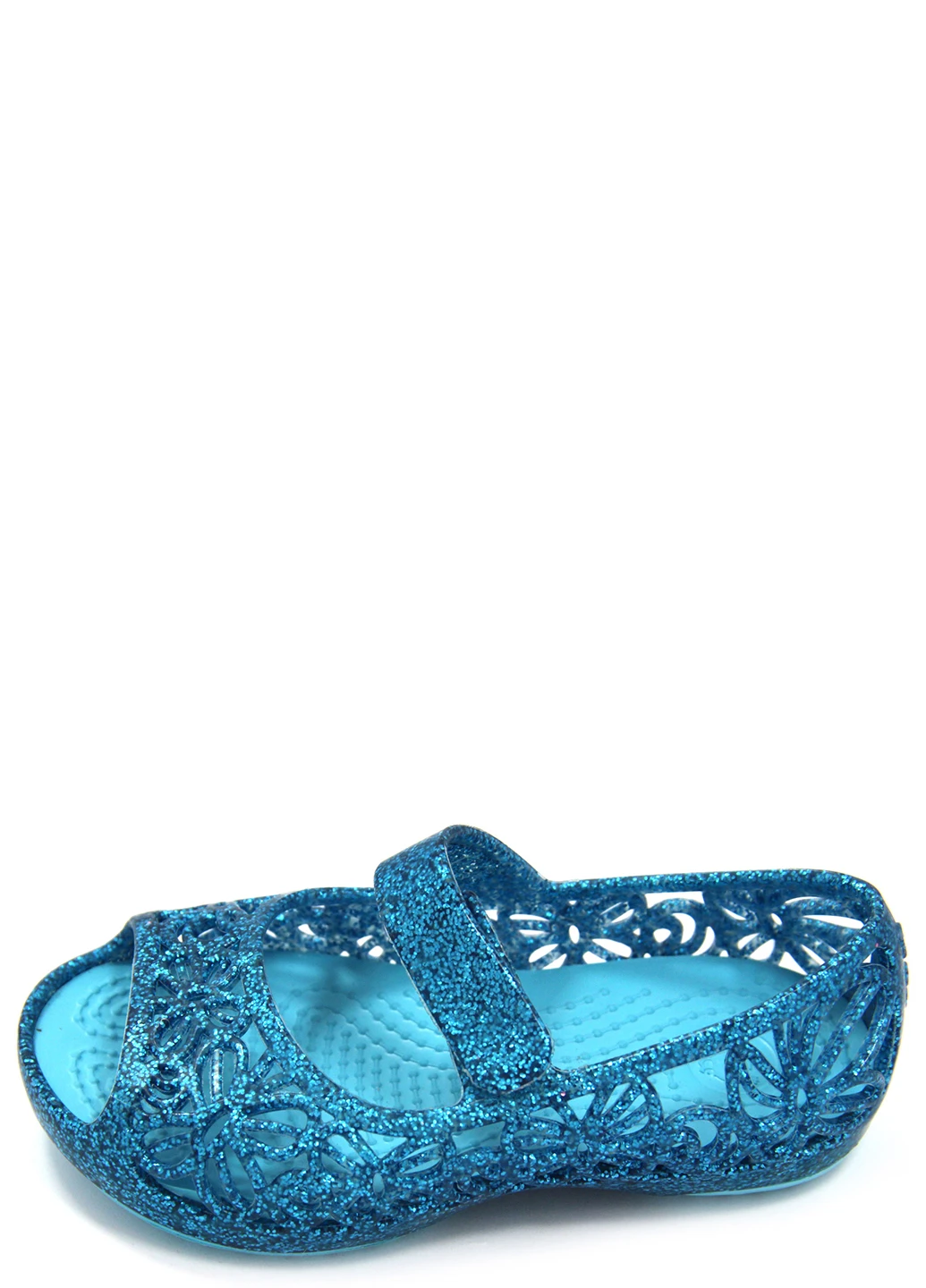 Бирюзовые босоножки для девочек isabella glitter flat ps Crocs