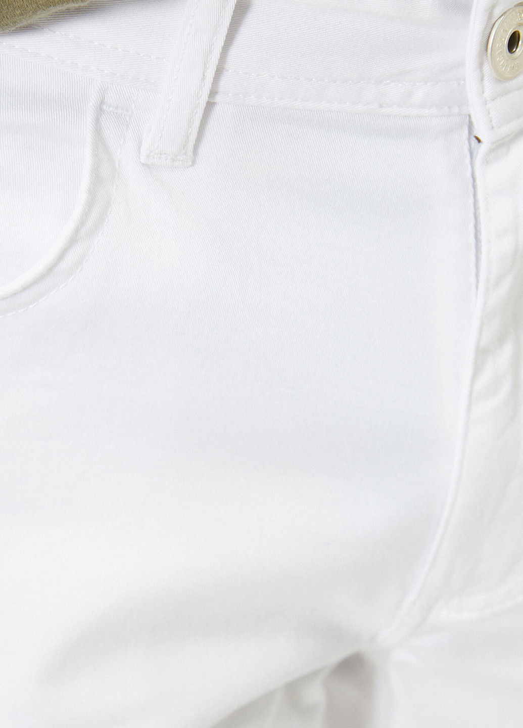 Белые демисезонные зауженные брюки KOTON