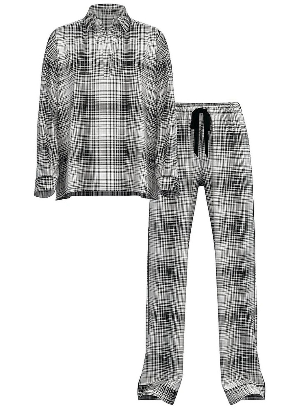 Чорно-біла всесезон піжама (сорочка, штани) сорочка + брюки Victoria's Secret