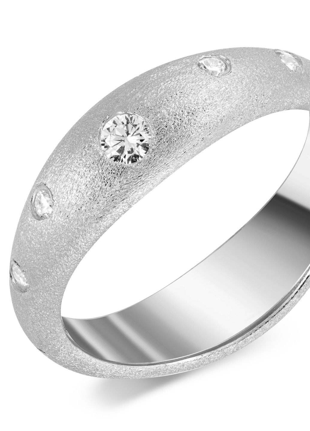 Кольцо серебряное белый родий Zarina (254251882)