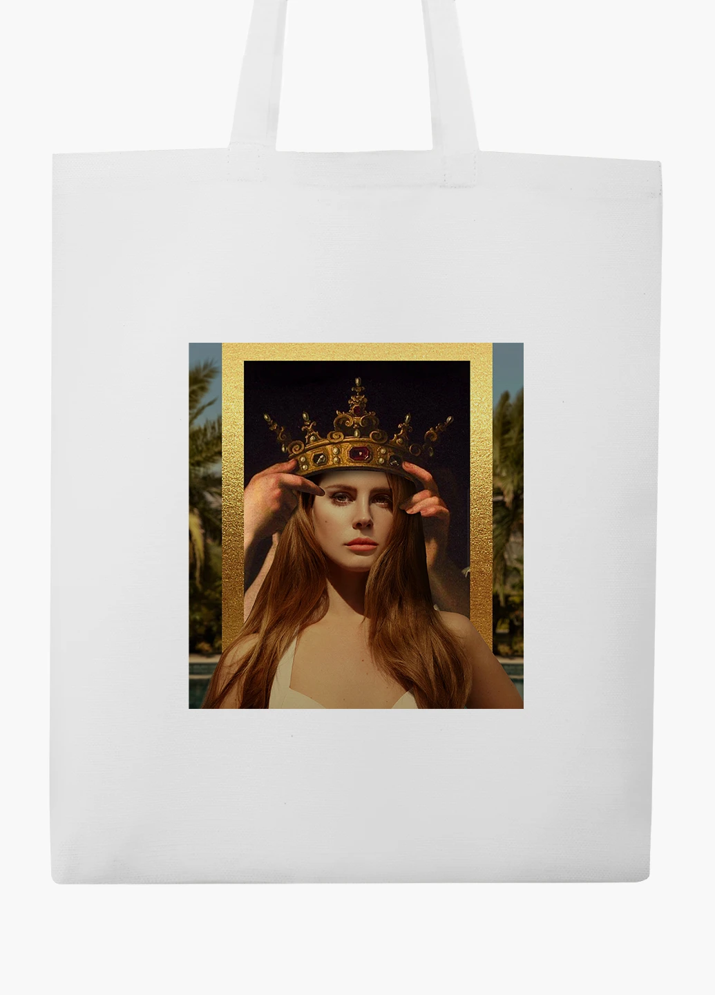 Эко сумка шоппер белая Ренессанс Лана дел Рей (Renaissance Lana Del Rey) (9227-1590-WT2) Еко сумка шоппер біла 41*35 см MobiPrint (219124508)