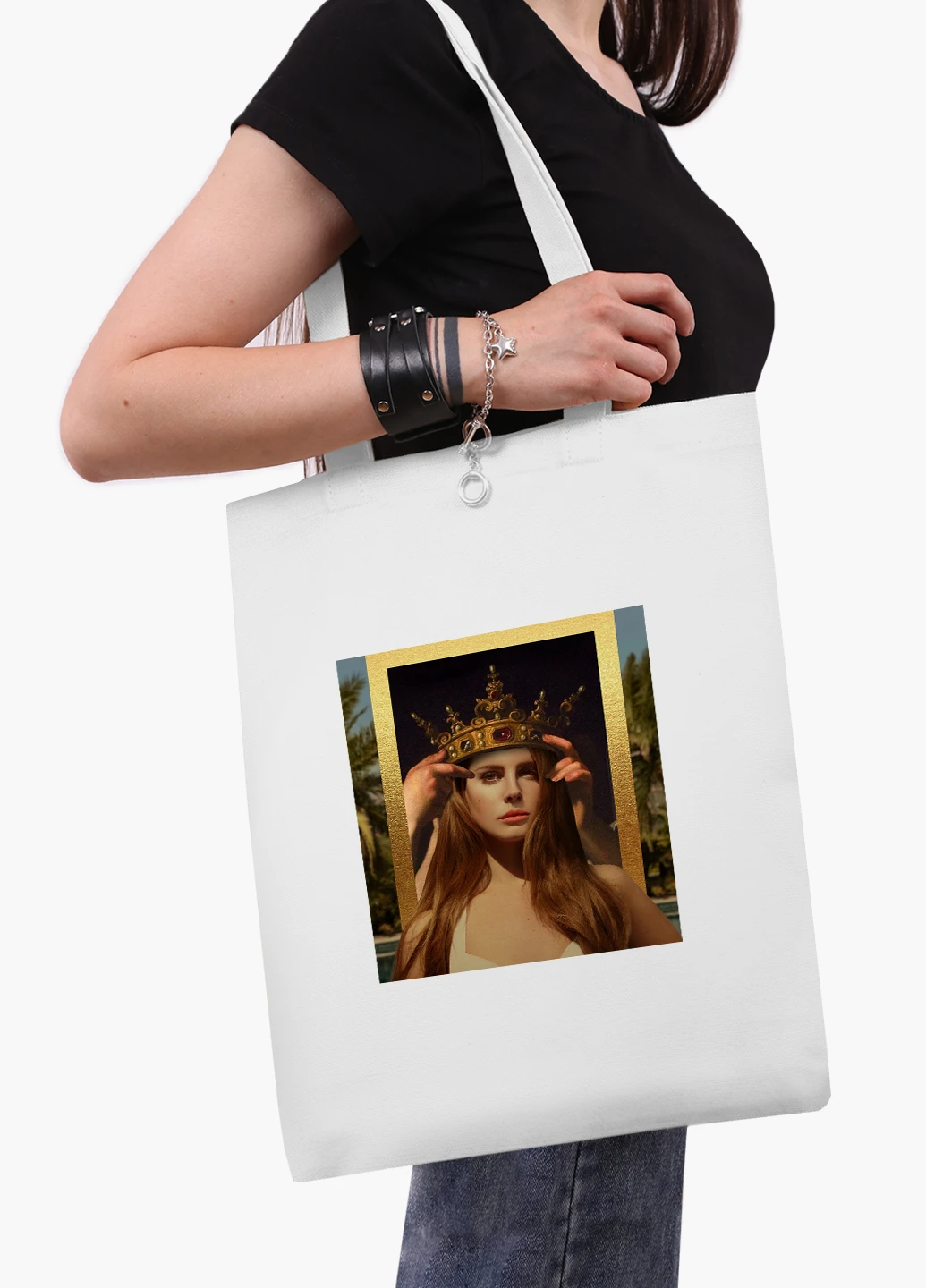 Эко сумка шоппер белая Ренессанс Лана дел Рей (Renaissance Lana Del Rey) (9227-1590-WT2) Еко сумка шоппер біла 41*35 см MobiPrint (219124508)