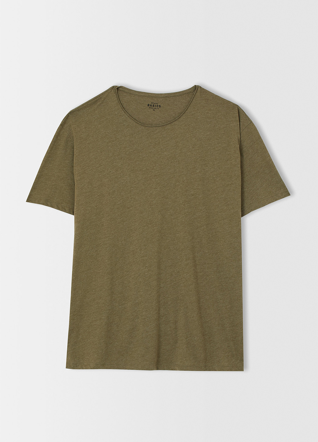 Хаки (оливковая) футболка DeFacto