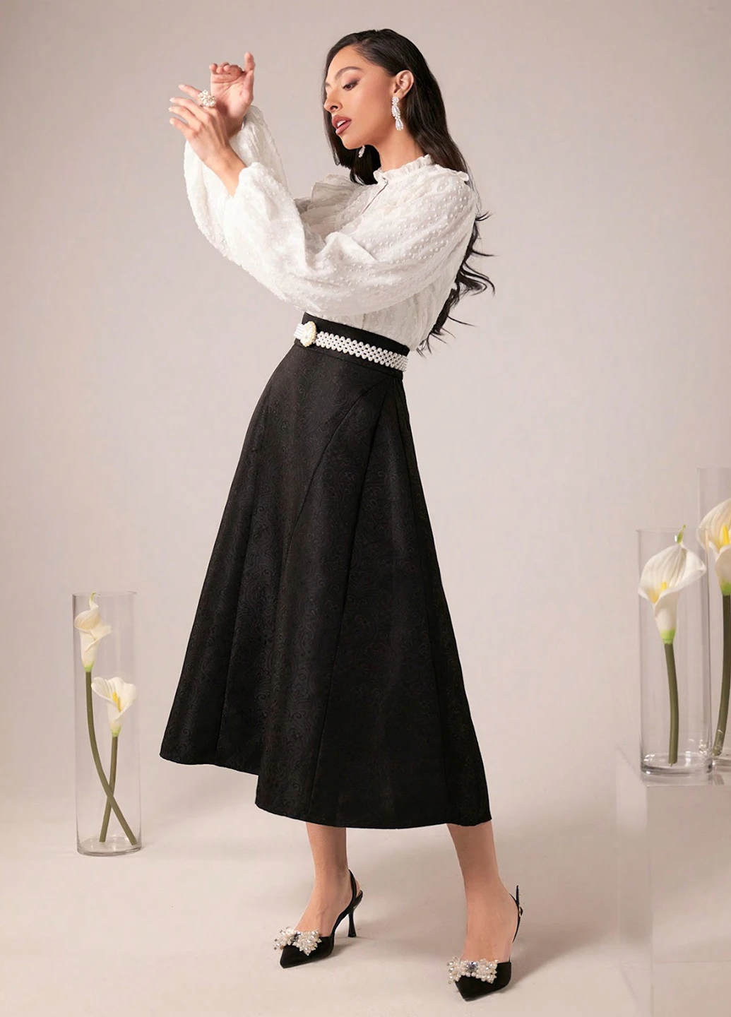 Кремовая блуза SHEIN