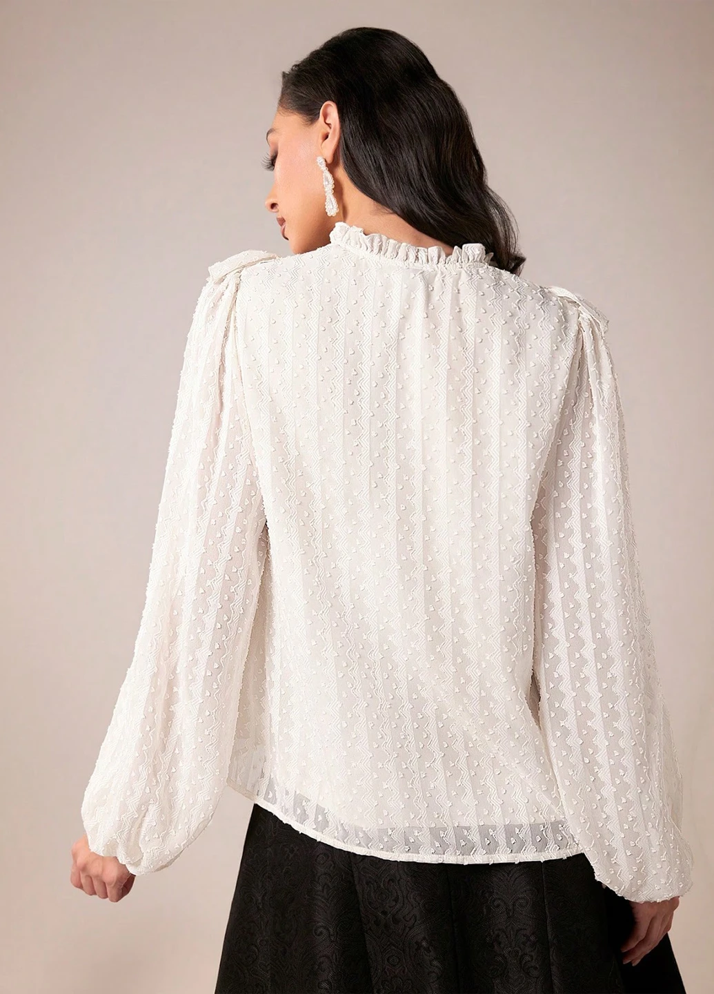 Кремовая блуза SHEIN