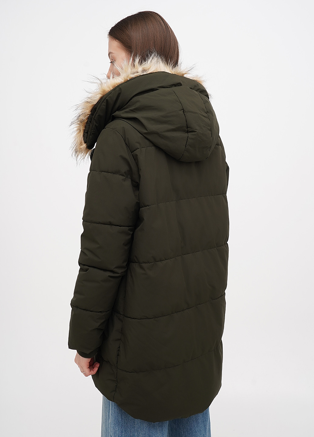 Оливкова (хакі) зимня куртка Cropp