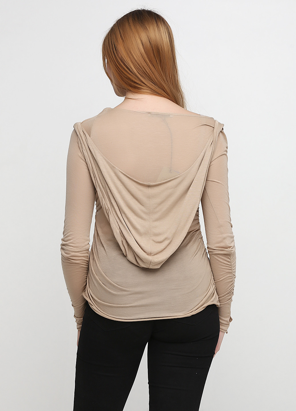 Песочная демисезонная блуза Oblique