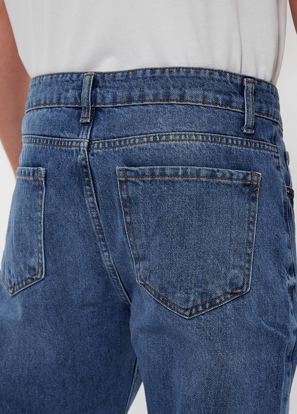 Синие демисезонные мом фит джинсы Trend Collection