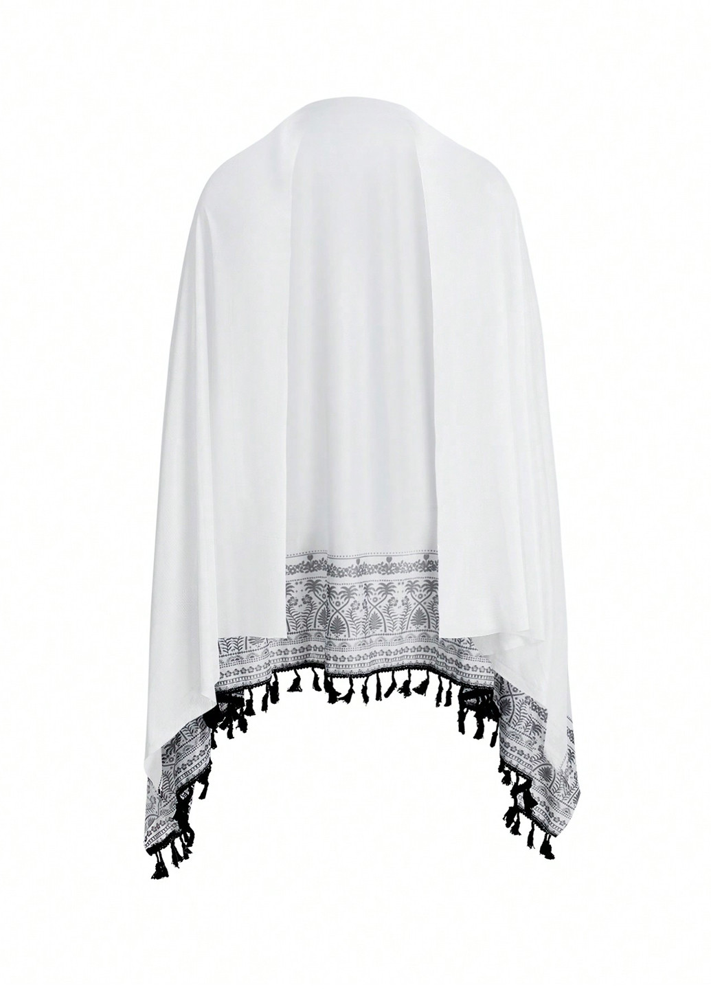 Чорно-білий літній комплект (купальний ліф, купальні трусики, накидка) топ, роздільний SHEIN