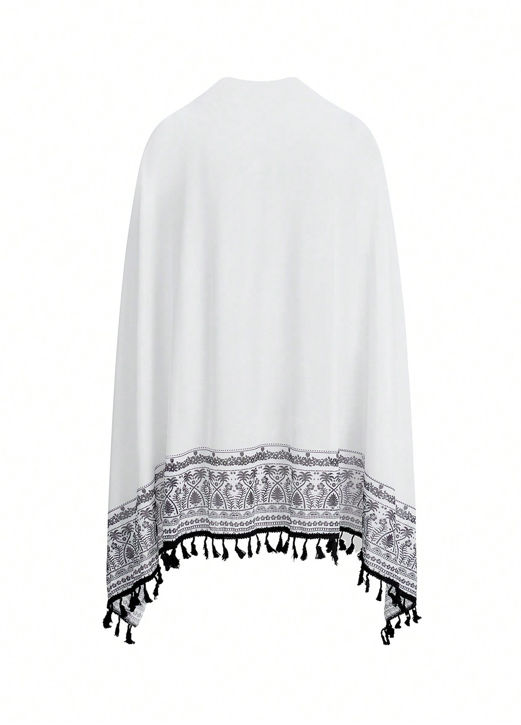 Чорно-білий літній комплект (купальний ліф, купальні трусики, накидка) топ, роздільний SHEIN