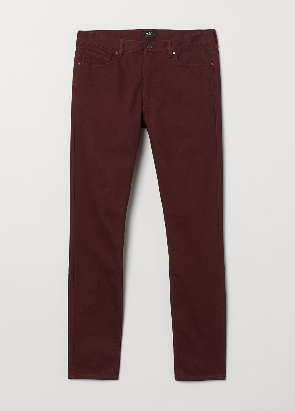Бордовые демисезонные зауженные джинсы H&M