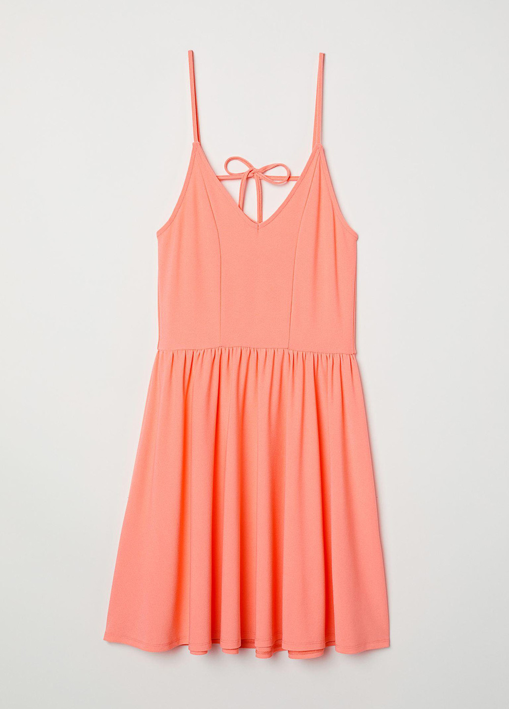 Кислотно-оранжева коктейльна плаття кльош H&M однотонна