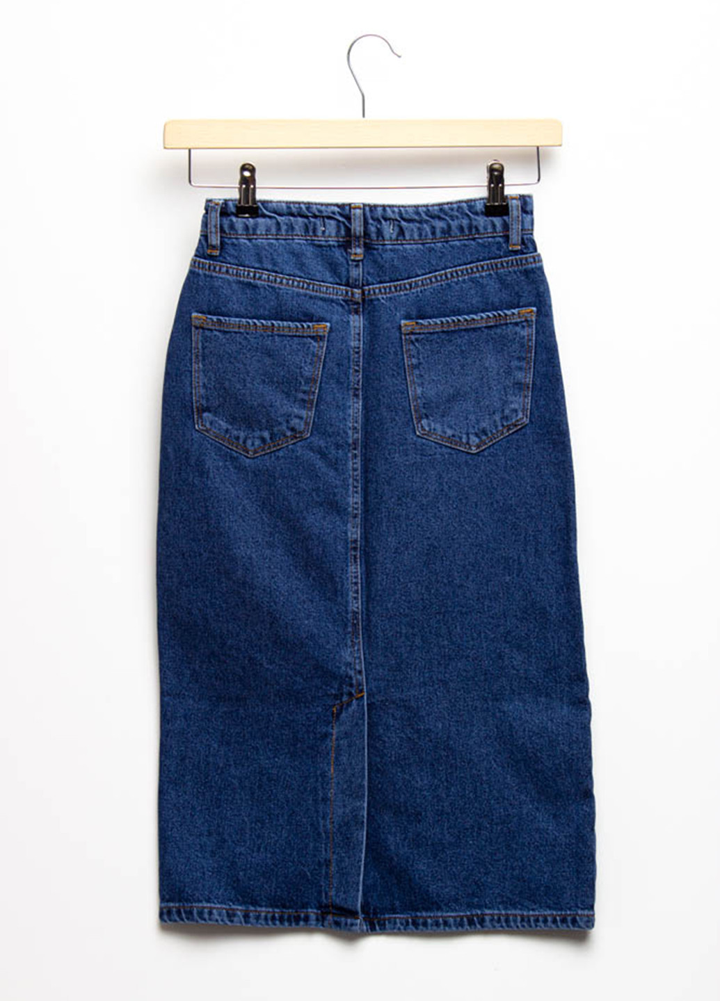 Синяя джинсовая однотонная юбка Zeo Basic