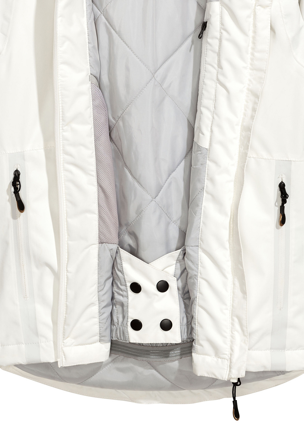 Белая демисезонная куртка лыжная H&M
