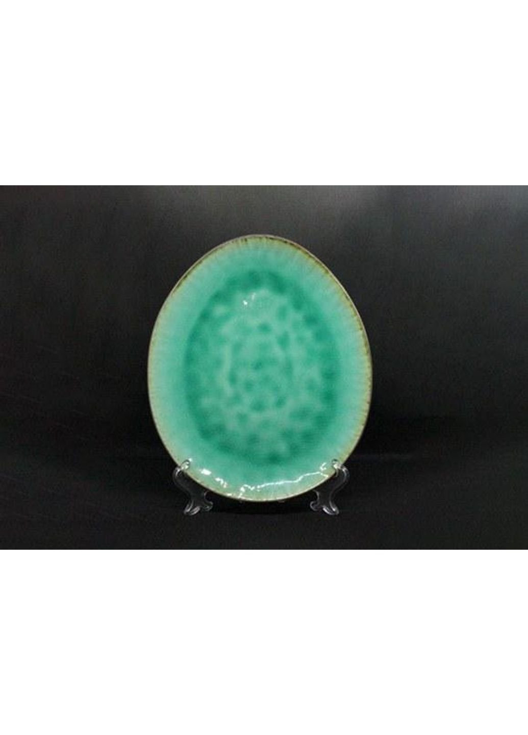 Тарелка овальная Зеленая лагуна JM-0954 28х23,5 см Olens (253542541)
