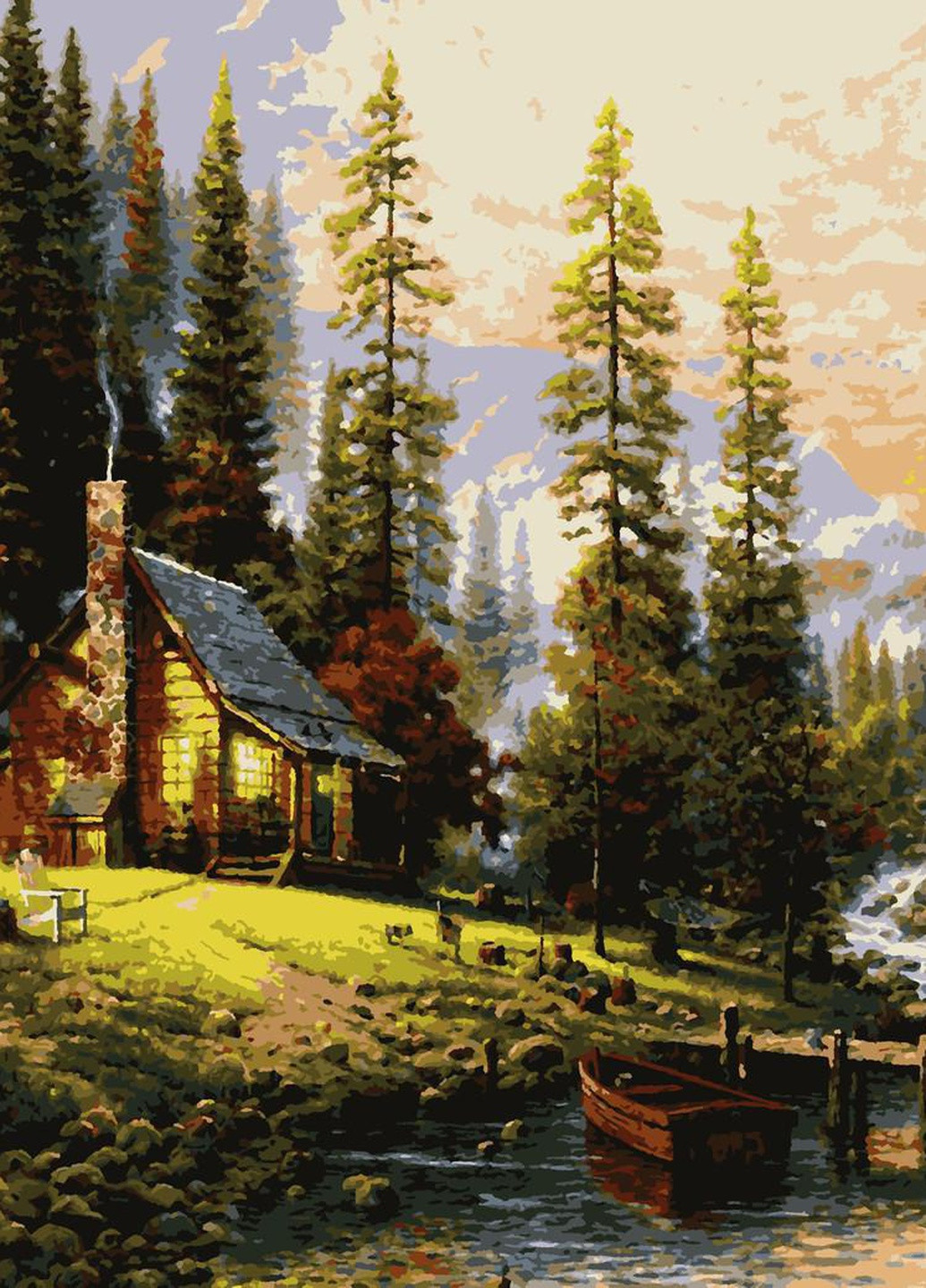 Картины по номерам "Уютный дом Томас Кинкейд" 40*50 см No Brand (254583862)