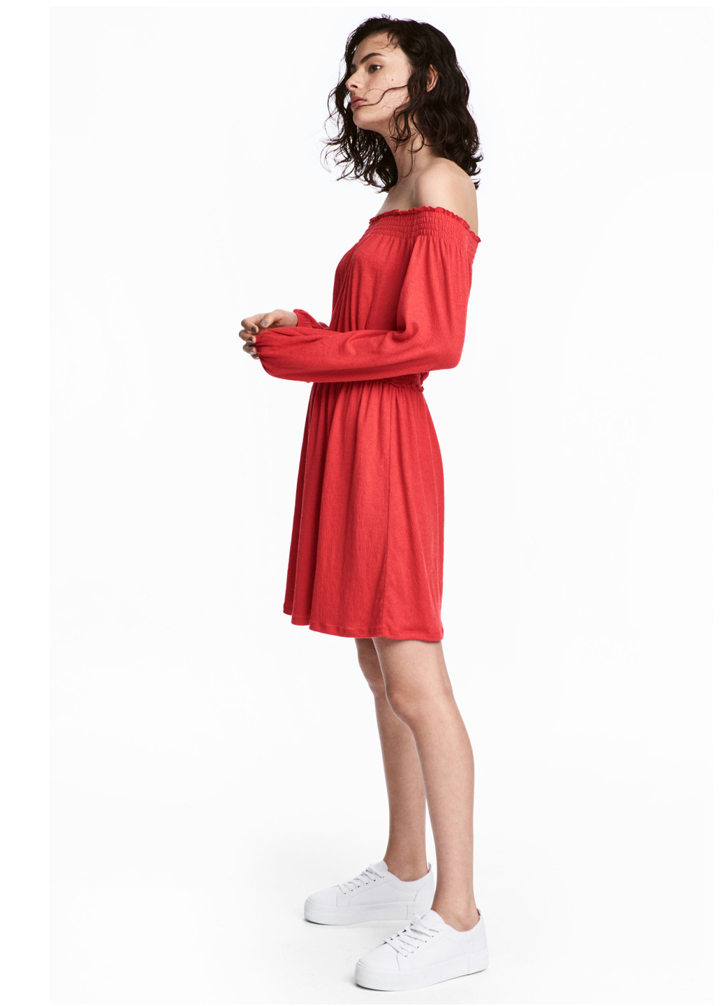 Червона кежуал платье H&M однотонна