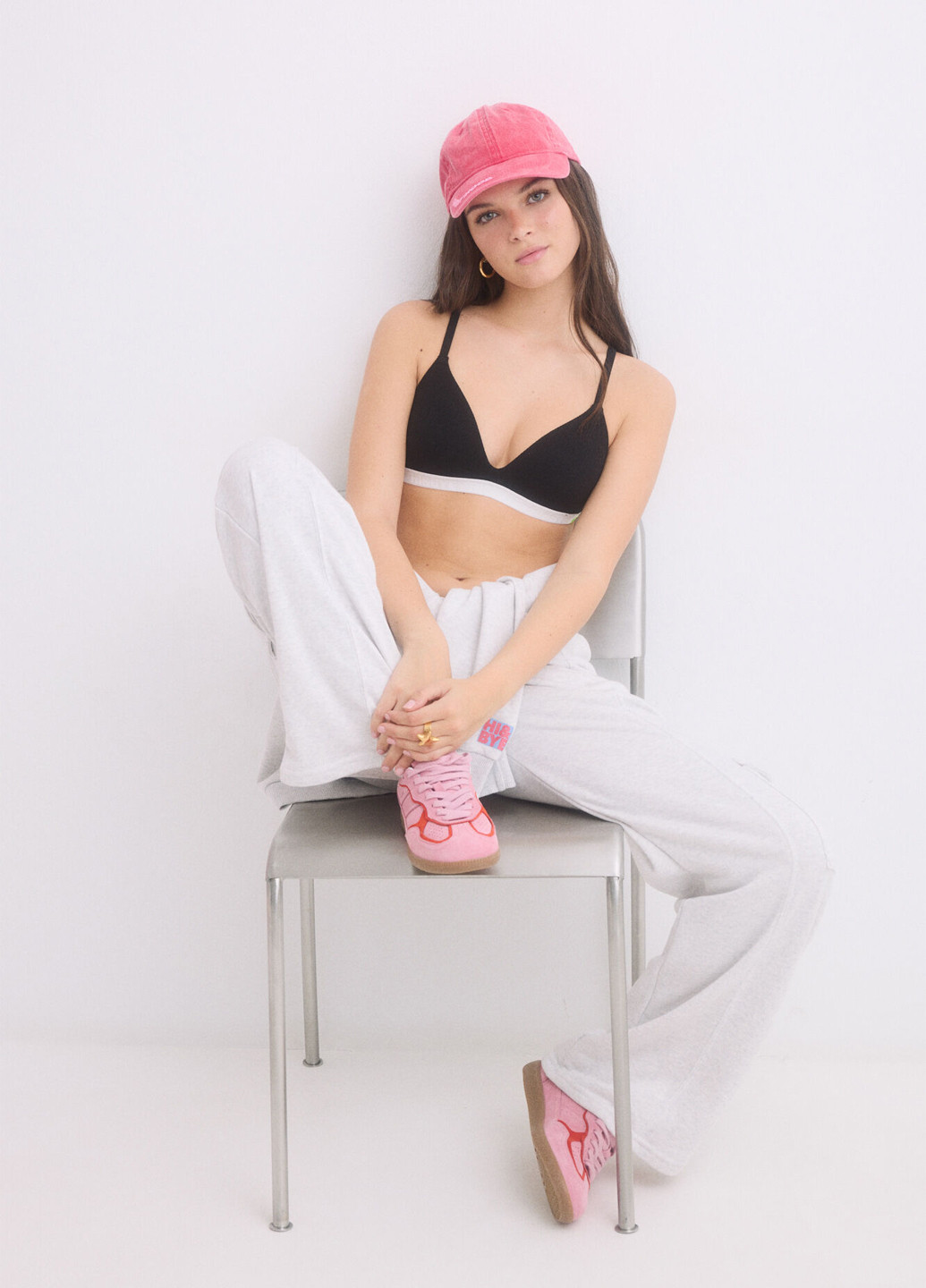 Чёрный бралетт бюстгальтер Hi&Bye без косточек хлопок