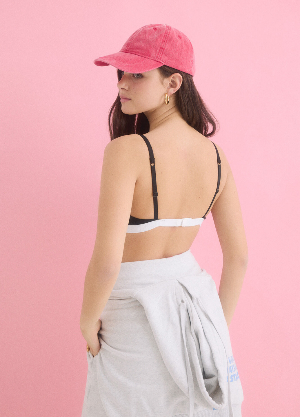 Чёрный бралетт бюстгальтер Hi&Bye без косточек хлопок