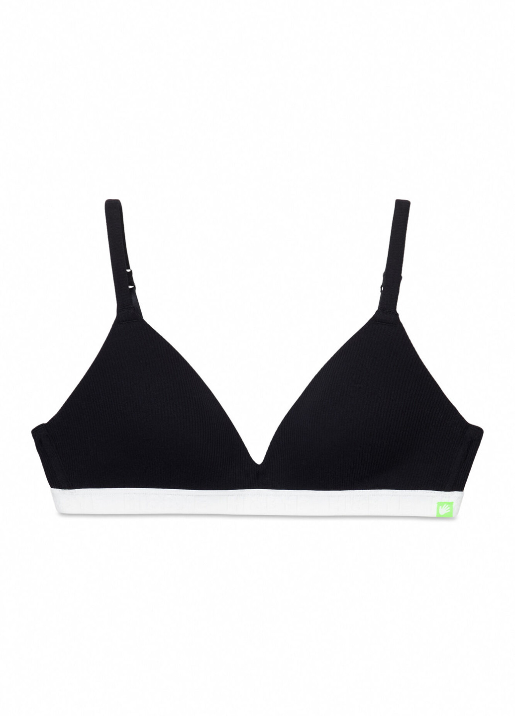 Чёрный бралетт бюстгальтер Hi&Bye без косточек хлопок