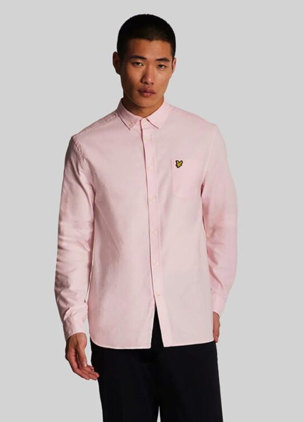 Розовая кэжуал рубашка однотонная Lyle & Scott