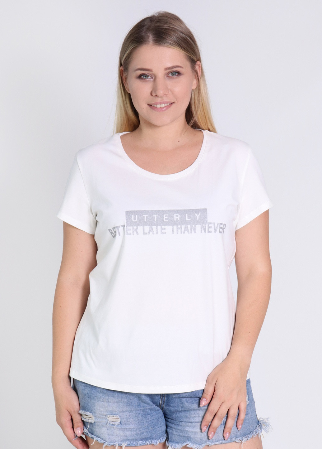 Молочна всесезон футболка жіноча з принтом NEL