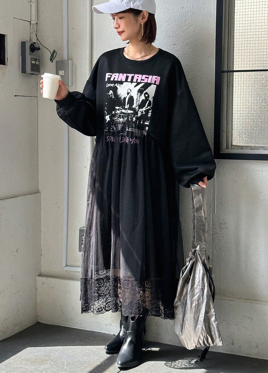 Чорна кежуал сукня сукня-світшот SHEIN з малюнком