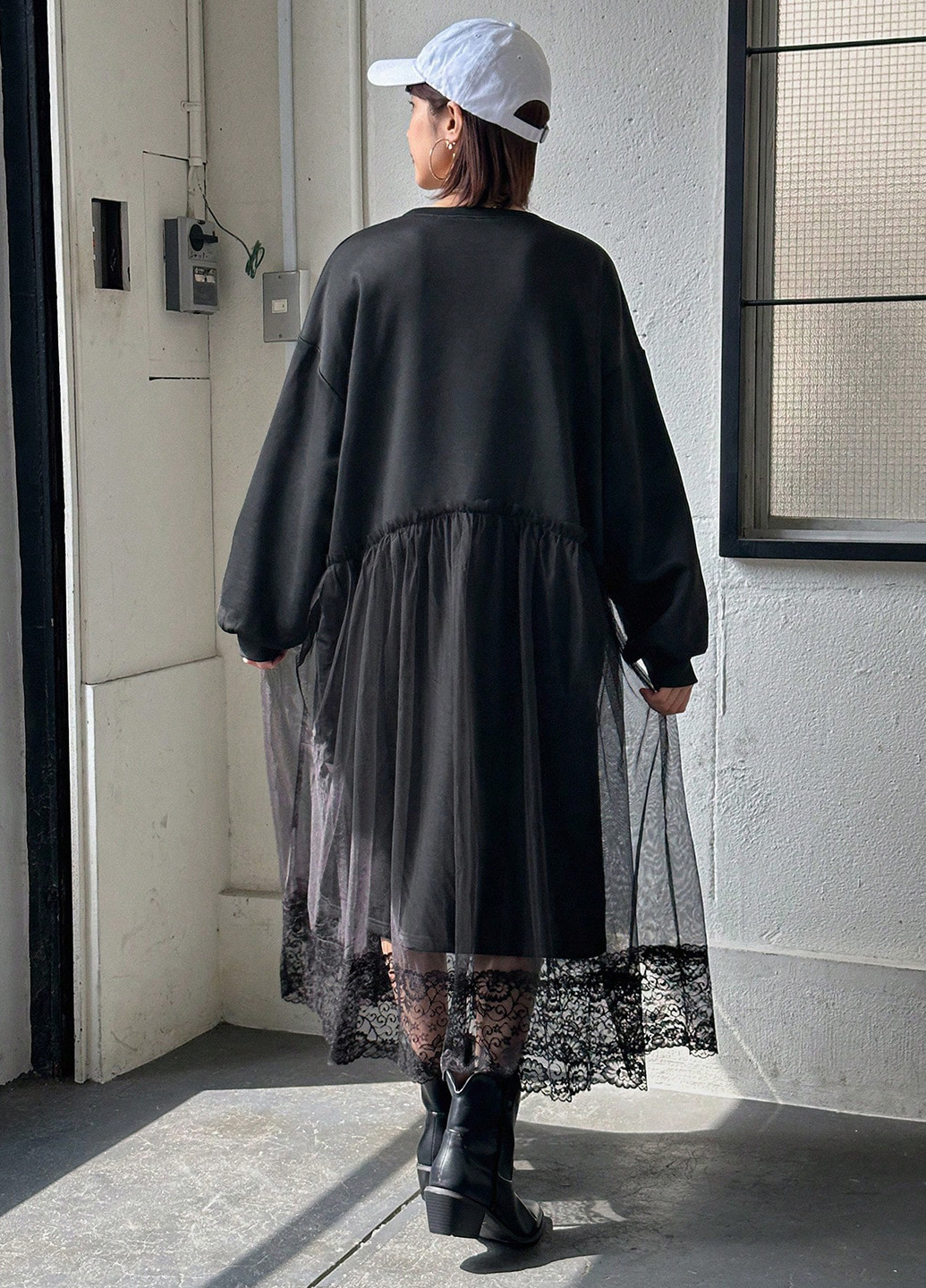 Чорна кежуал сукня сукня-світшот SHEIN з малюнком