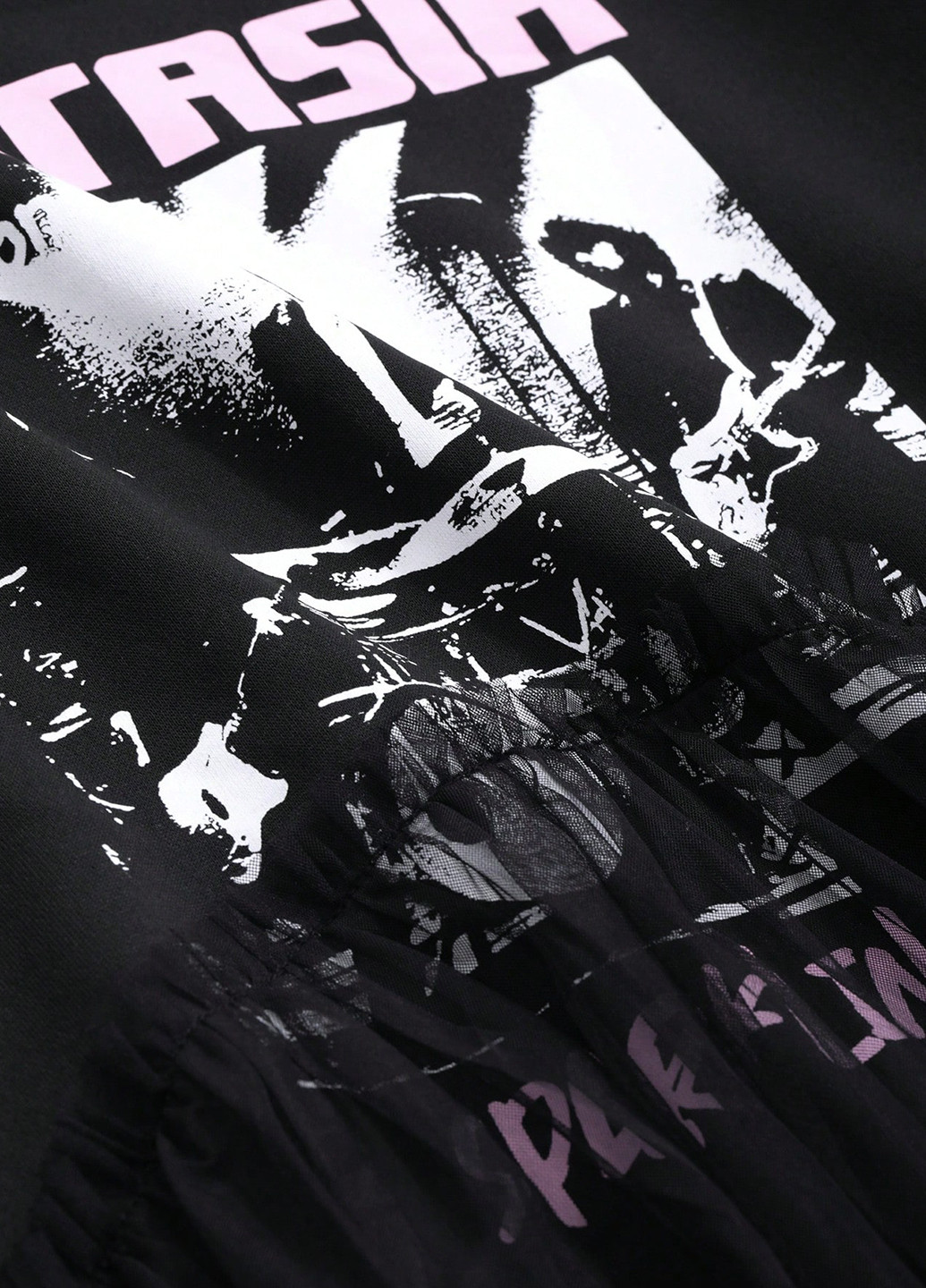 Чорна кежуал сукня сукня-світшот SHEIN з малюнком