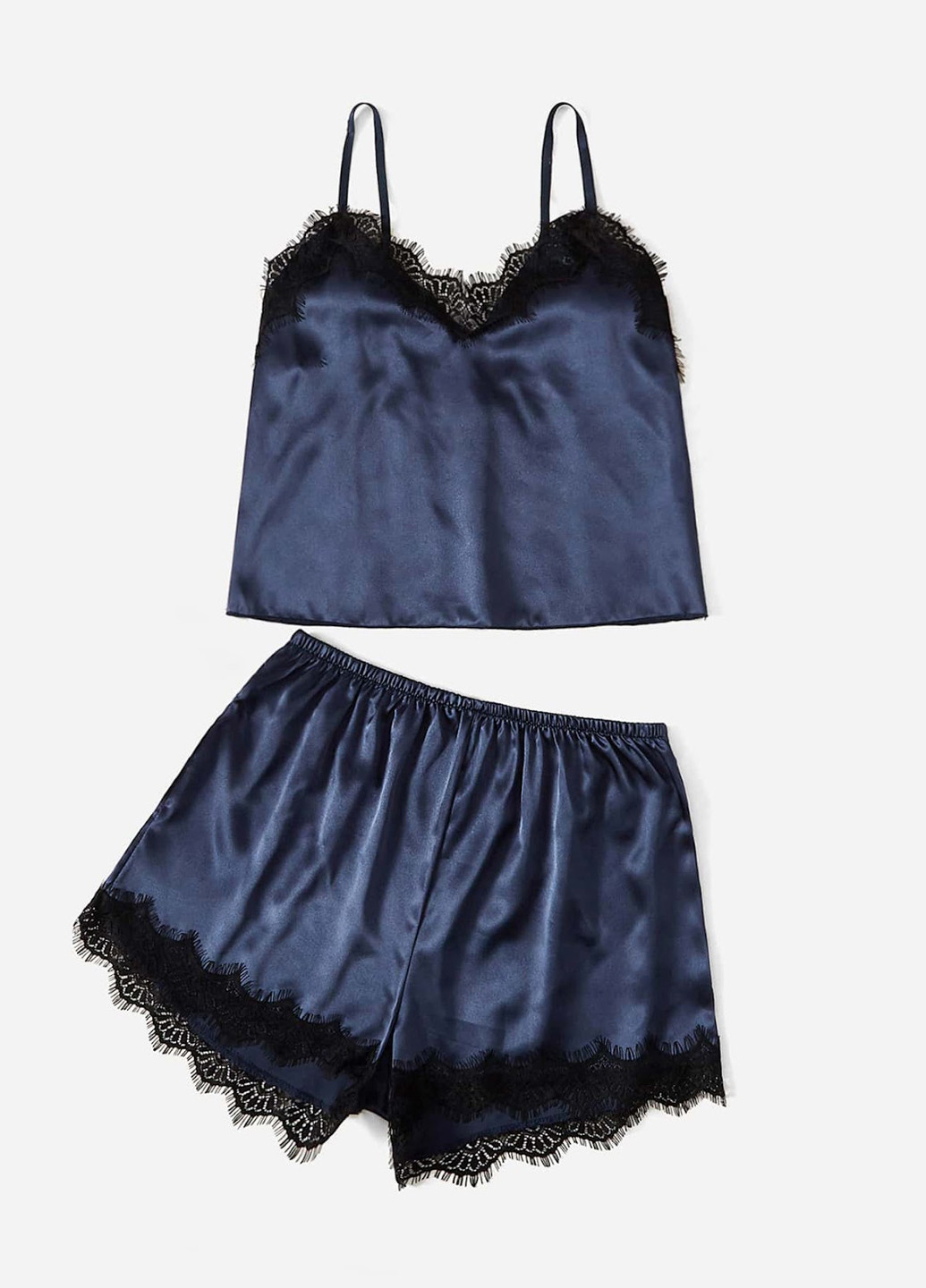 Темно-синій демісезонний піжама (майка, шорти) SHEIN