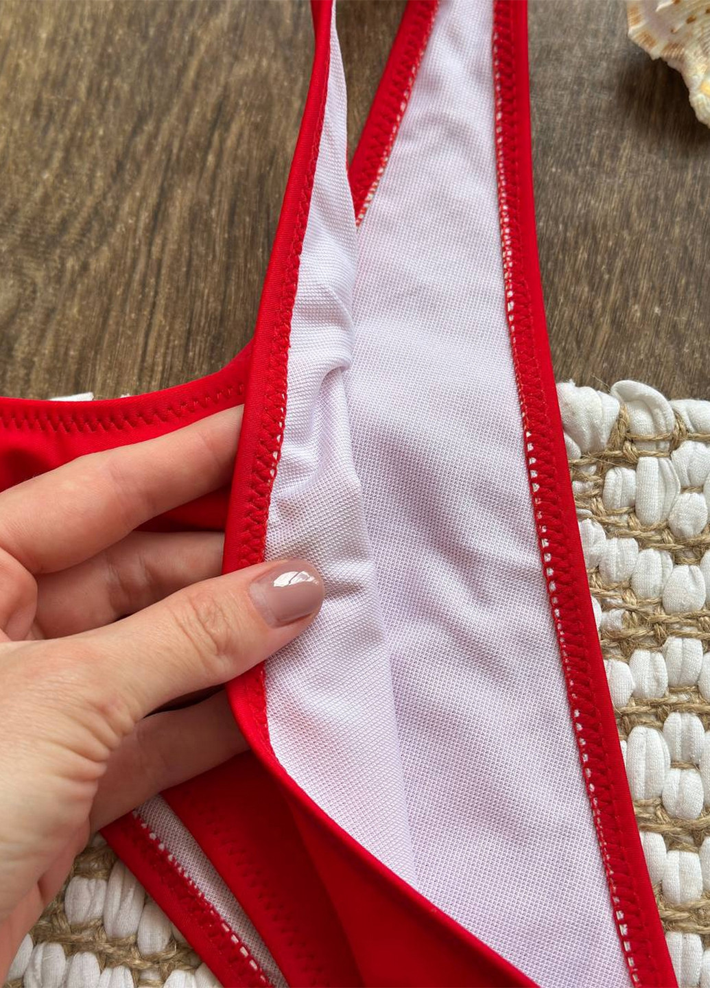 Червоний літній роздільний купальник (ліф, трусики) роздільний NOVA VEGA