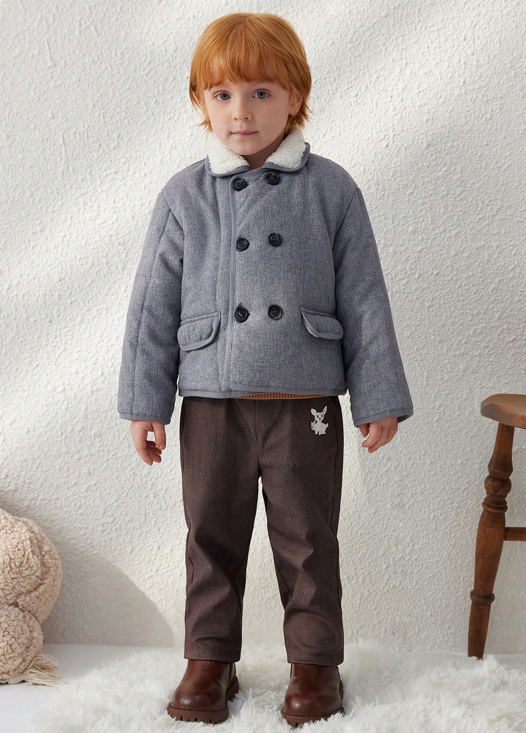 Сіра зимня куртка SHEIN