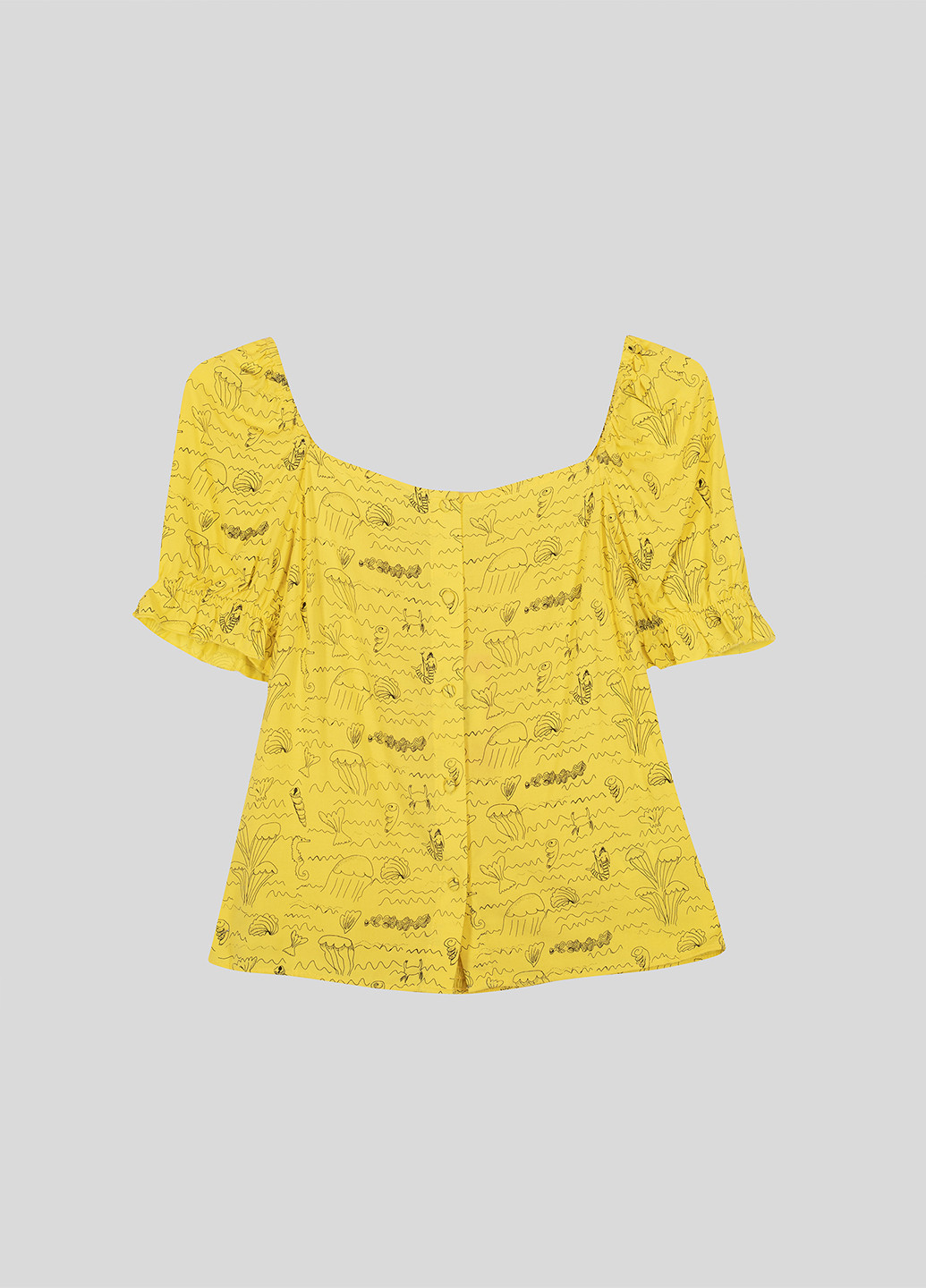 Желтая летняя блуза Warehouse