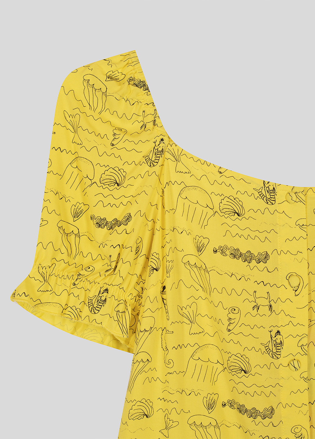 Желтая летняя блуза Warehouse