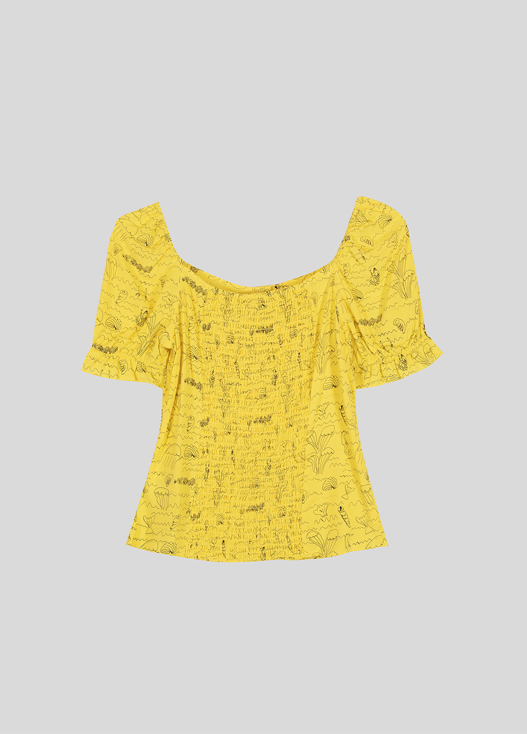 Жёлтая блуза Warehouse