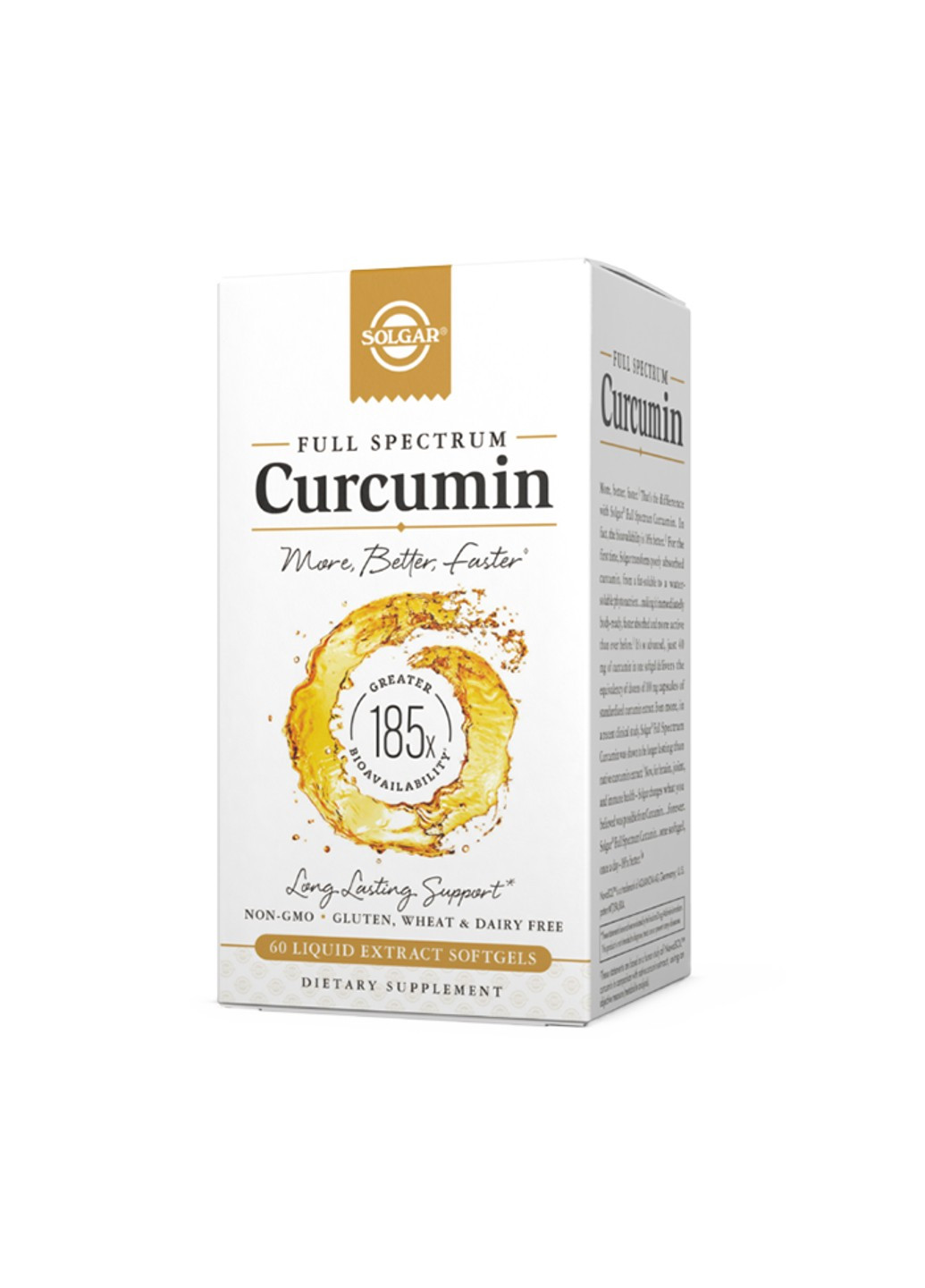 Куркумин, Full Spectrum Curcumin,, 60 желатиновых капсул с жидким экстрактом Solgar (255408339)