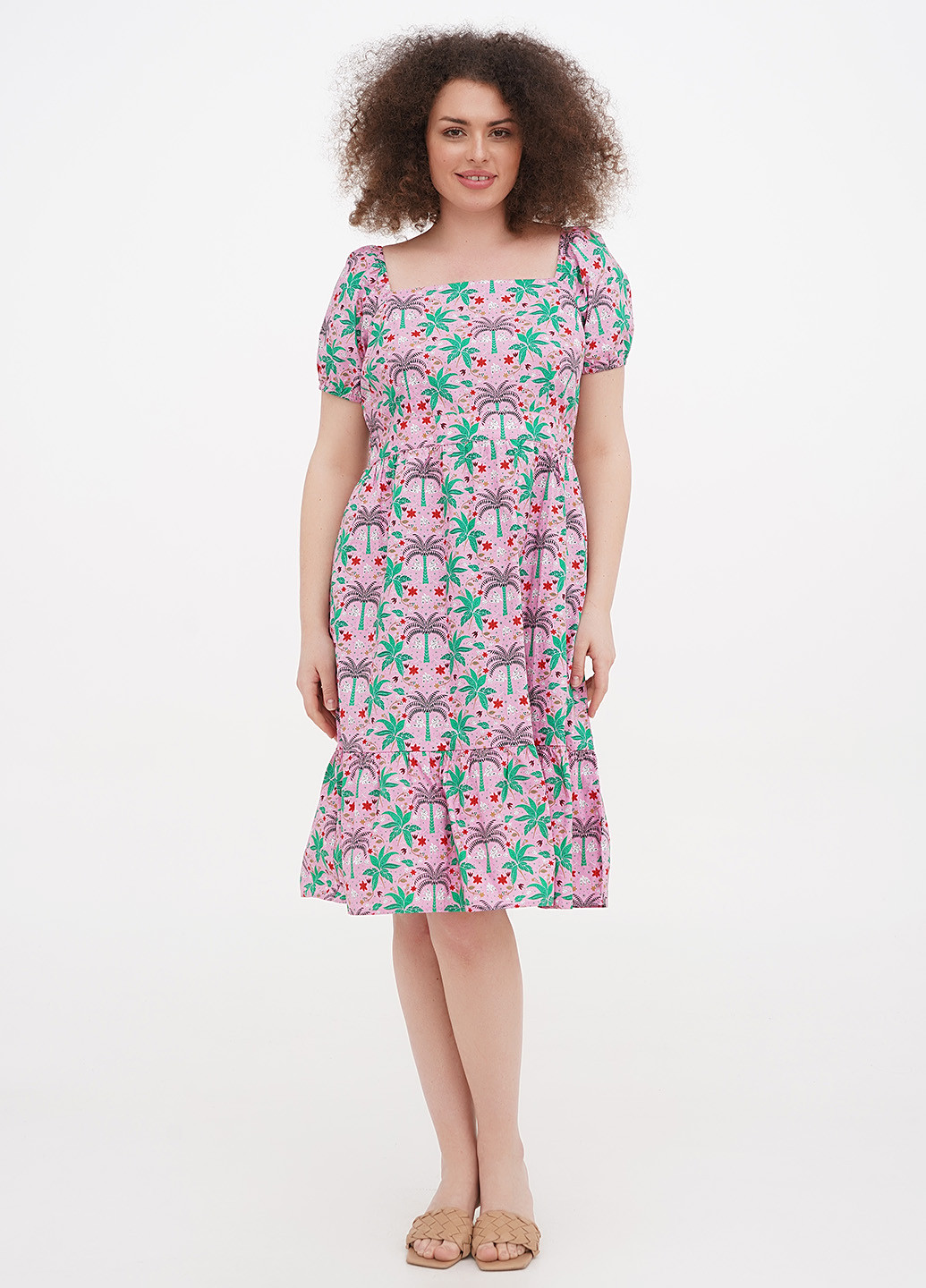 Рожева кежуал сукня кльош Boden з квітковим принтом