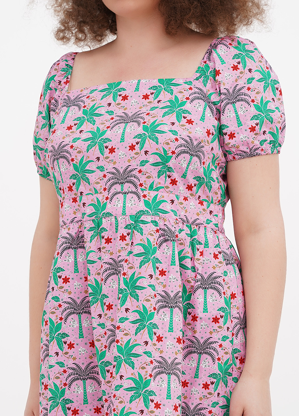 Рожева кежуал сукня кльош Boden з квітковим принтом