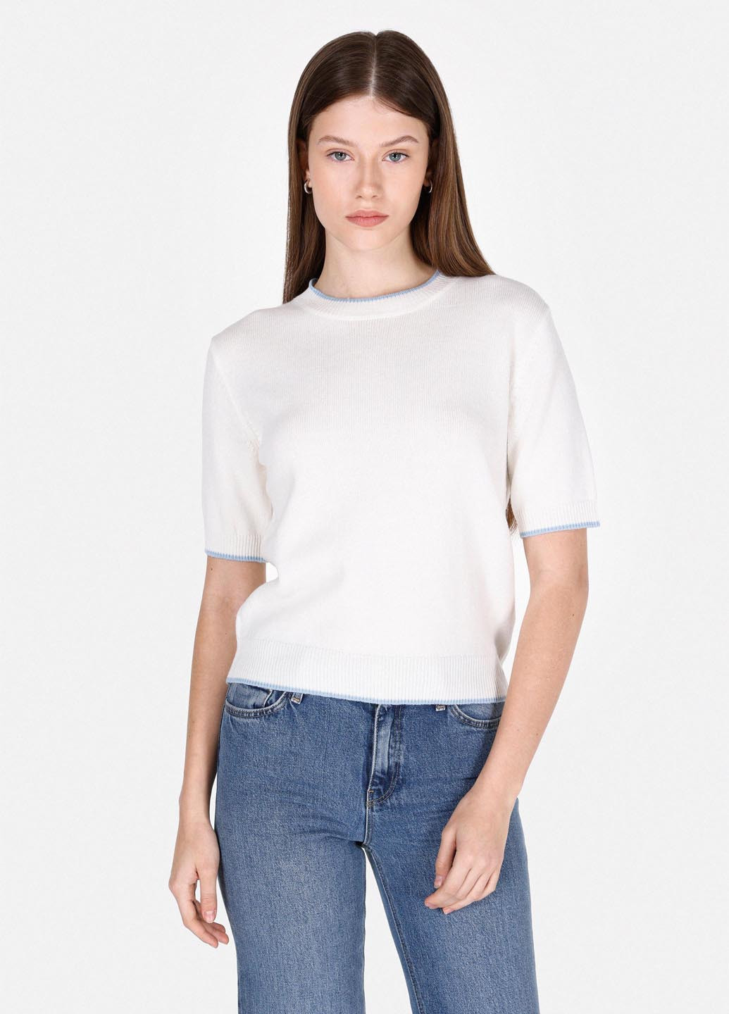 Білий літній джемпер джемпер Colin's