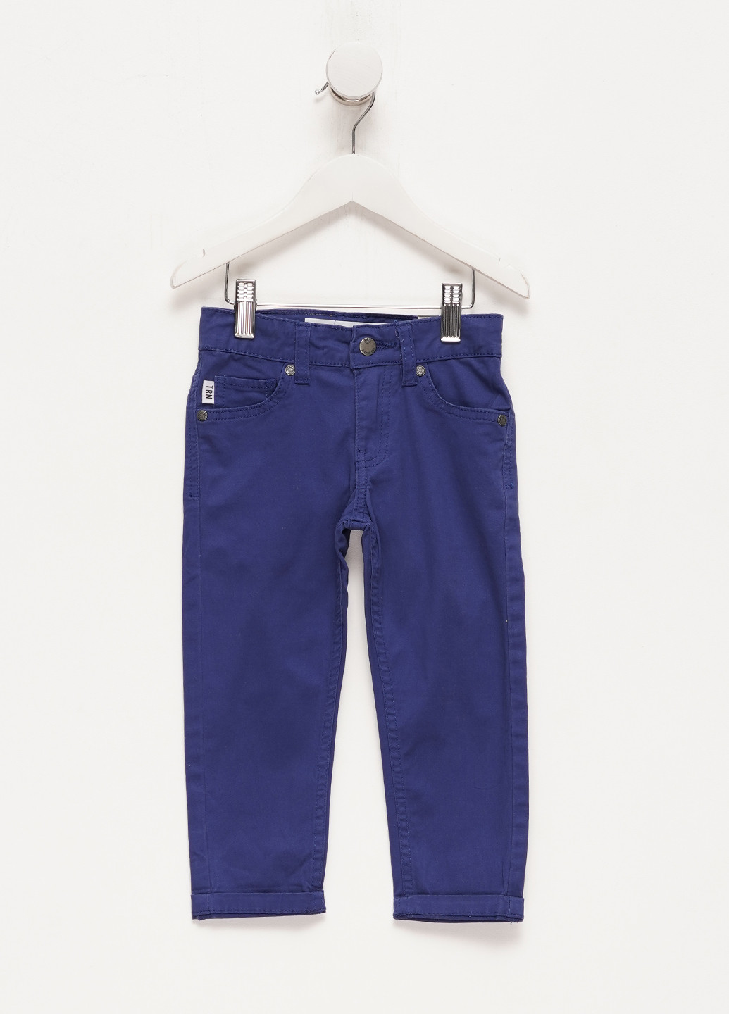 Синие кэжуал демисезонные брюки зауженные Terranova