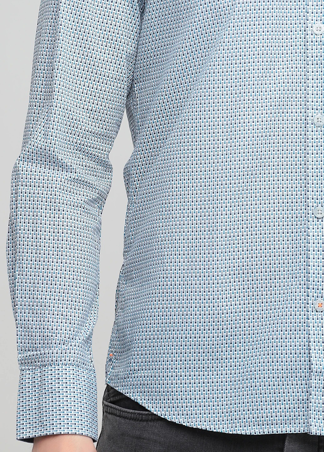 Голубой кэжуал рубашка с абстрактным узором Lerros