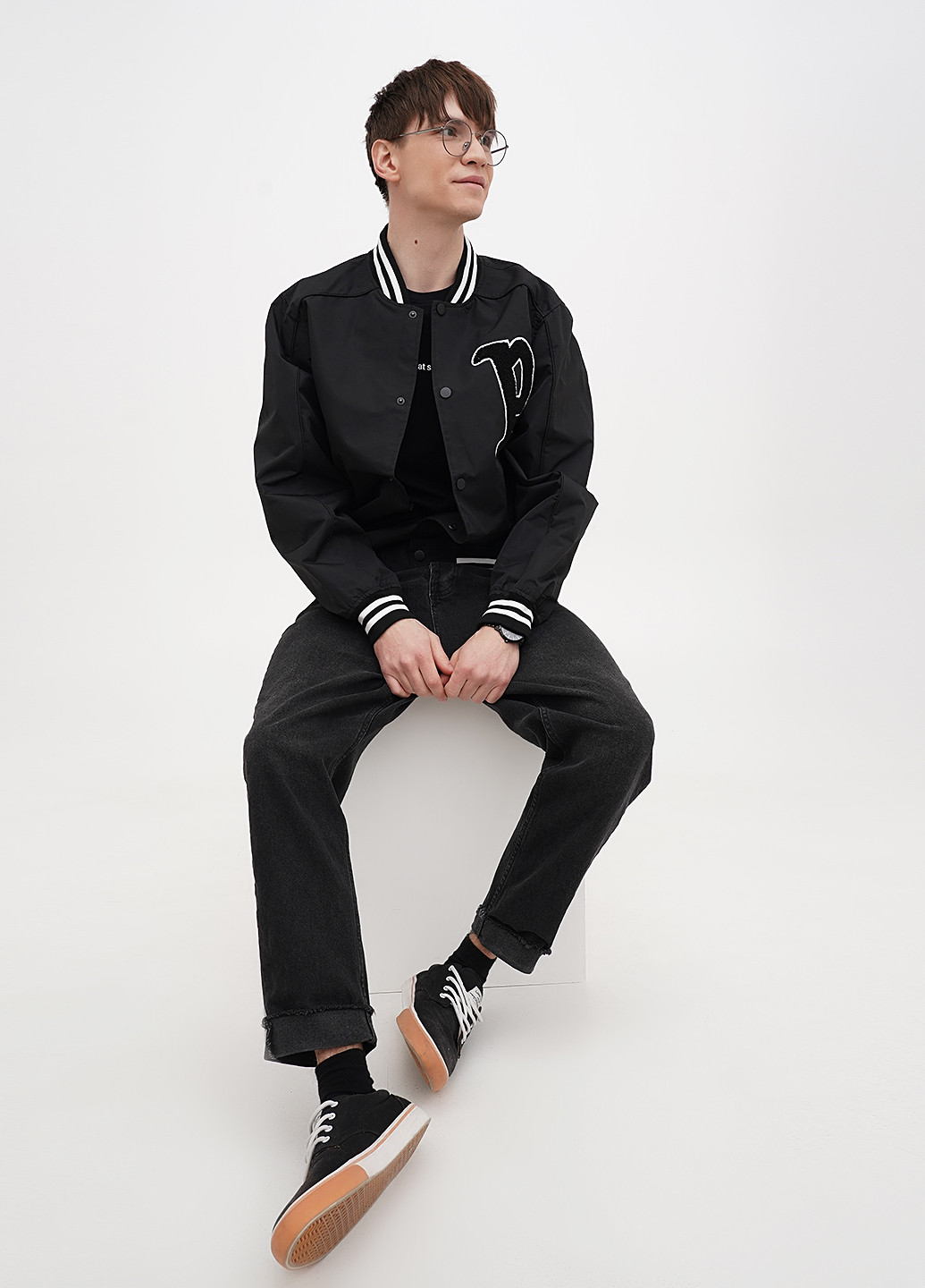 Бомбер Cropp бейсбольный на кнопках (329748193)