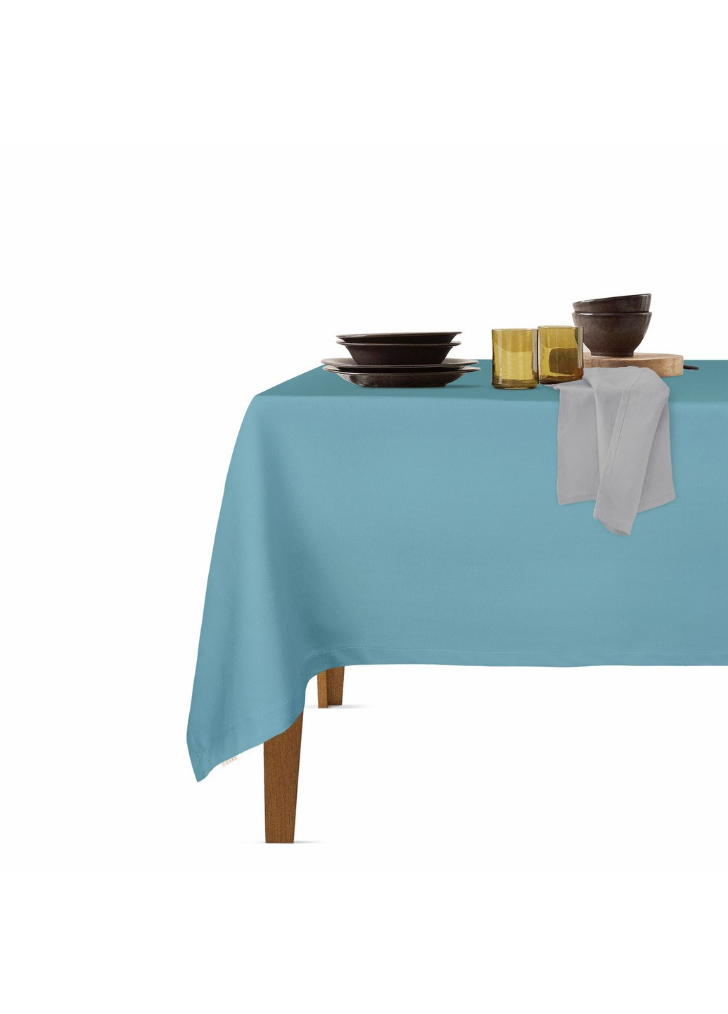Столовый набор для сервировки стола скатерть Sky 140х180 и салфетки тканевые Grey 35х35 - 4 шт (4822052074190) Cosas (252506494)