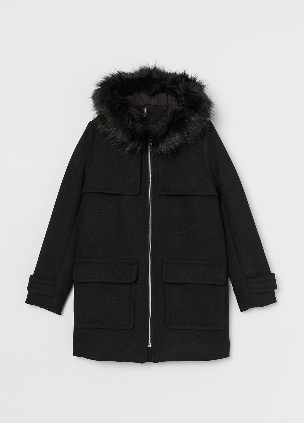 Чорне демісезонне Пальто однобортне H&M