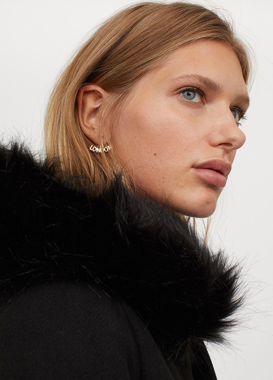 Чорне демісезонне Пальто однобортне H&M