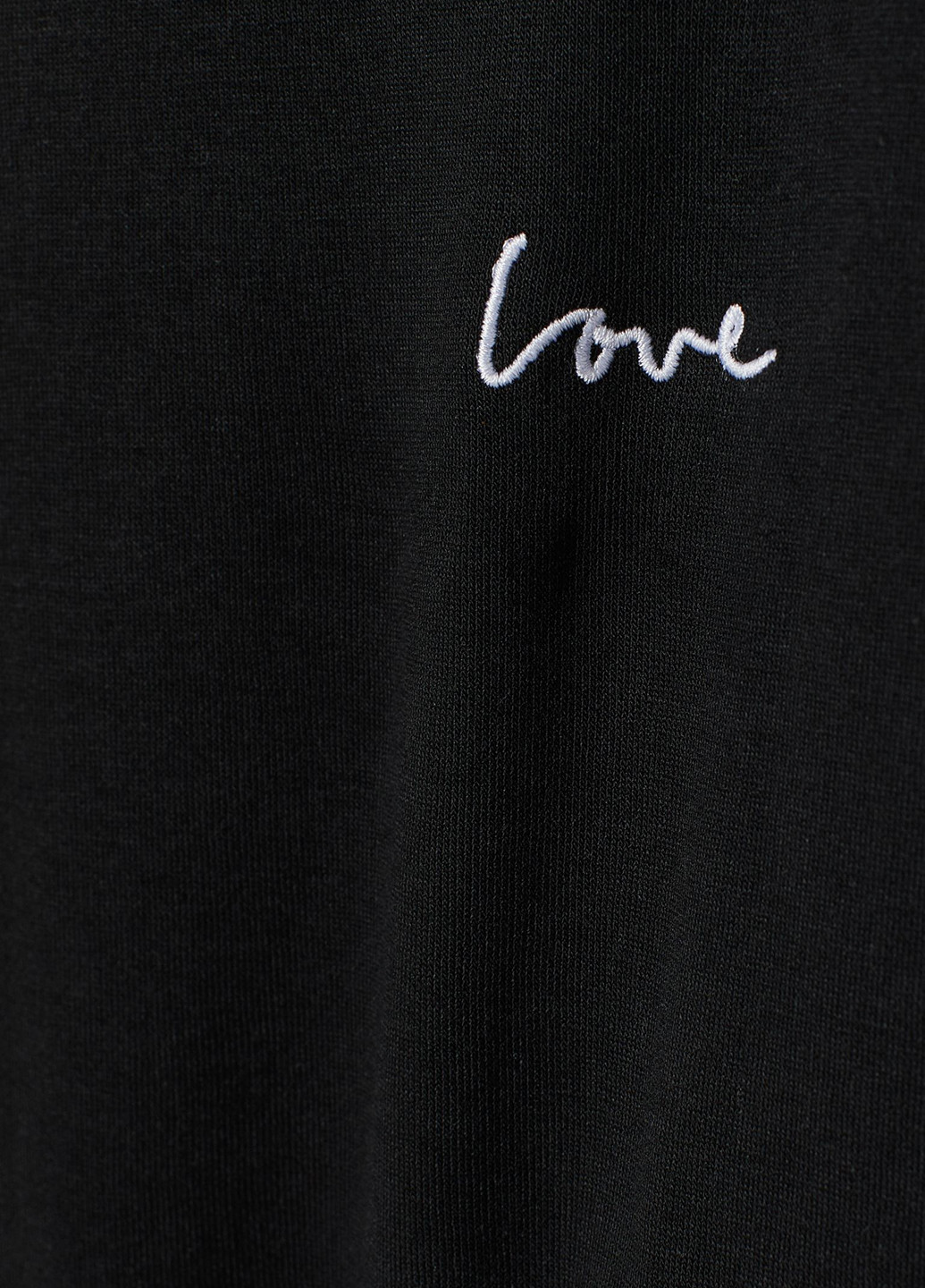 Свитшот H&M - Свободный крой надпись черный кэжуал трикотаж, хлопок - (254427516)