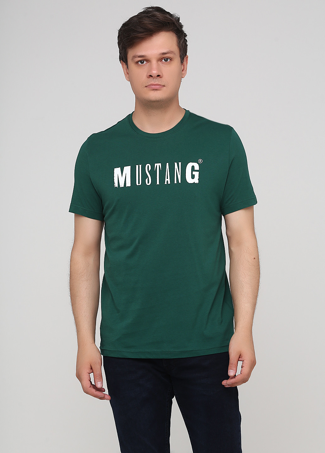 Темно-зелена літня футболка Mustang